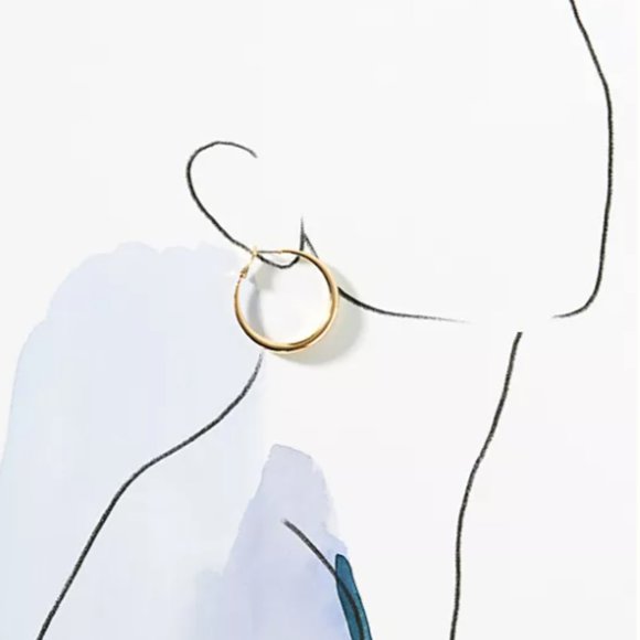 New ~ Anthropologie Gradual Hoop Earrings - Picture 4 of 13